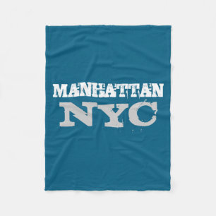 Nyc Manhattan New York City Elegantes Schwarz Temp Fleecedecke