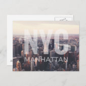 NYC Manhattan Postkarte (Vorne/Hinten)