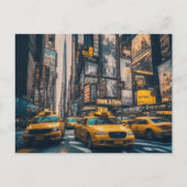 NYC Manhattan Yellow Taxis Postkarte (Vorderseite)