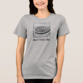 NYC Manhole Cover Ladys' Tri-Blend Shirt (Vorderseite)