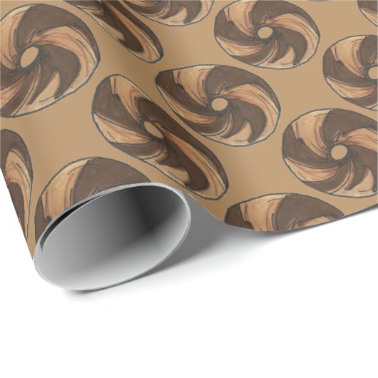 NYC Marble Rye Bagel Jüdische Bäckerei Deli Food Geschenkpapier (Rolleneckpunkt)