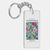 NYC Market Blume Chinatown Schlüsselanhänger (Vorderseite links)