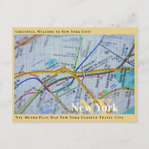 Nyc Metro Plan Karte New York Nahaufnahme Reise St