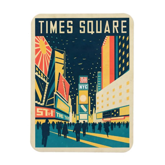 NYC mit dem Atemberaubenden Times Square Magnet (Vertikal)