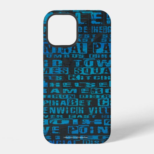NYC-Nachbarschaften Blue iPhone Hülle (Rückseite)