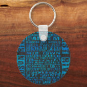 NYC-Nachbarschaften Blue Schlüsselanhänger (Vorderseite)