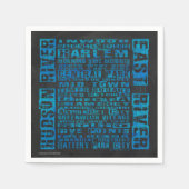 NYC-Nachbarschaften Blue Serviette (Vorderseite)