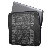 NYC-Nachbarschaften Grau Laptopschutzhülle (Vorderseite Links)