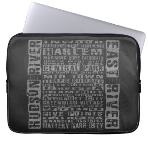 NYC-Nachbarschaften Grau Laptopschutzhülle