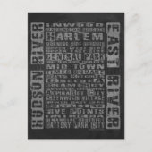 NYC-Nachbarschaften Grau Postkarte (Vorderseite)