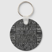 NYC-Nachbarschaften Grau Schlüsselanhänger (Vorderseite)