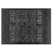 NYC-Nachbarschaften Grau Schneidebrett (Vorderseite)