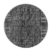 NYC-Nachbarschaften Grau Schneidebrett (Vorderseite)