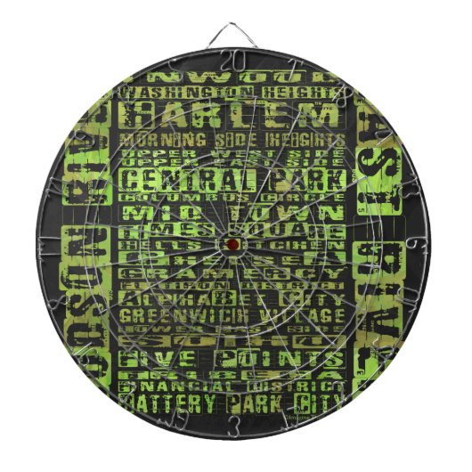 NYC-Nachbarschaften grün Dartscheibe (vorne)