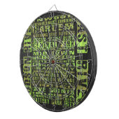 NYC-Nachbarschaften grün Dartscheibe (Vorderseite rechts)