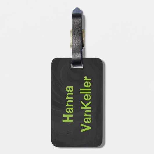 NYC-Nachbarschaften grün Gepäckanhänger (Rückseite vertikal)