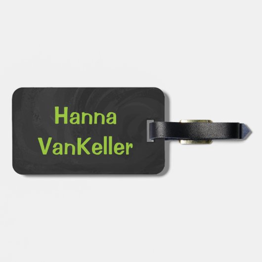 NYC-Nachbarschaften grün Gepäckanhänger (Rückseite horizontal)