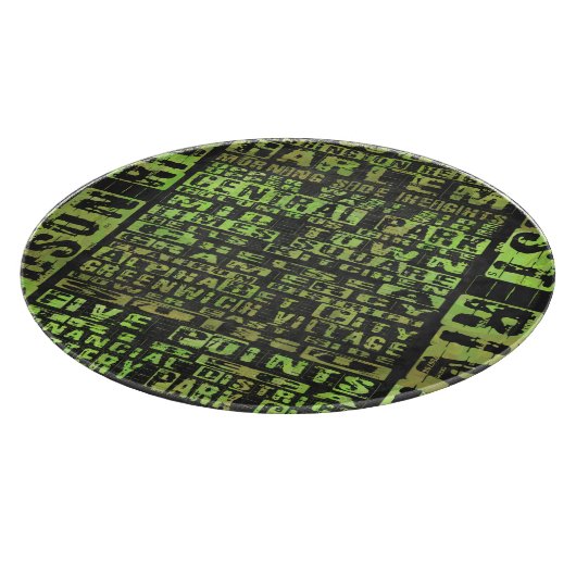 NYC-Nachbarschaften grün Schneidebrett (Ecke)