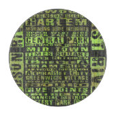 NYC-Nachbarschaften grün Schneidebrett (Vorderseite)