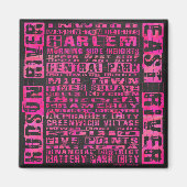 NYC-Nachbarschaften in heißen Rosa Magnet (Vorne)