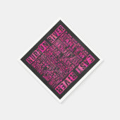 NYC-Nachbarschaften in heißen Rosa Serviette (Ecke)