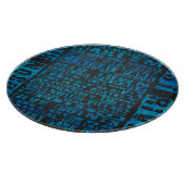 NYC Neighhoods Blue Glass Cutting Board Schneidebrett (Ecke)