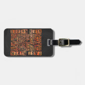 NYC Neighhoods Orange Gepäckanhänger (Vorderseite horizontal)