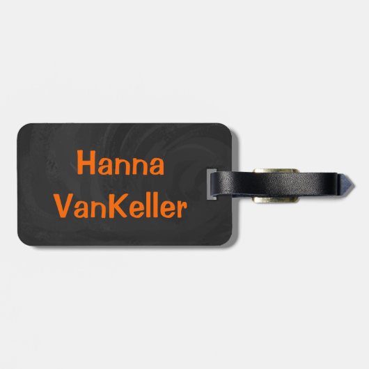 NYC Neighhoods Orange Gepäckanhänger (Rückseite horizontal)