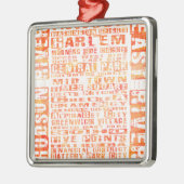 NYC Neighhoods Orange Ornament Aus Metall (Links)