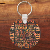 NYC Neighhoods Orange Schlüsselanhänger (Vorderseite)