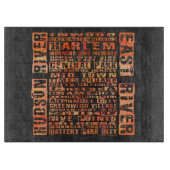 NYC Neighhoods Orange Schneidebrett (Vorderseite)