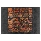 NYC Neighhoods Orange Schneidebrett (Vorderseite)