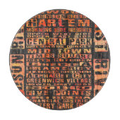 NYC Neighhoods Orange Schneidebrett (Vorderseite)