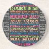 NYC Neighhoods Rainbow Sandstein Untersetzer (Vorne)