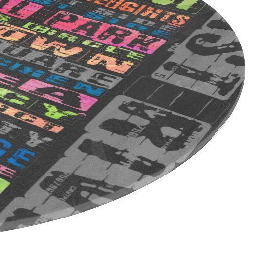 NYC Neighhoods Rainbow Schneidebrett (Ecke)