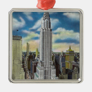 NYC, neue YorkExterior Ansicht Chryslers Ornament Aus Metall