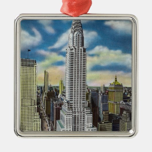 NYC, neue YorkExterior Ansicht Chryslers Ornament Aus Metall (Vorne)