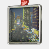 NYC, neues YorkView des Times Square nachts # 1 Ornament Aus Metall (Links)