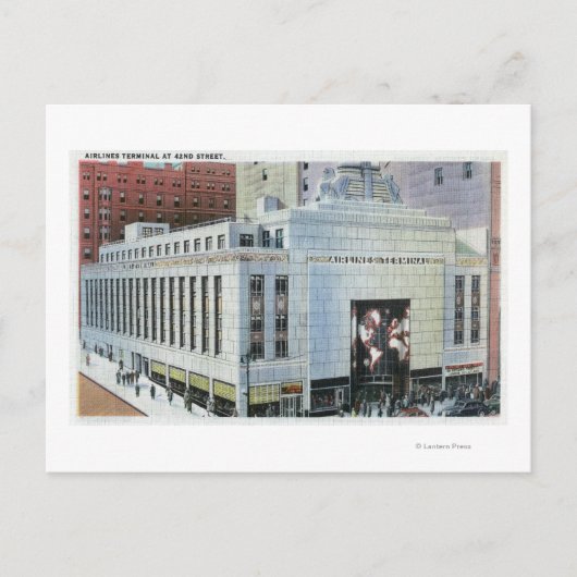 NYC, New York42nd Street View of Terminals Postkarte (Vorderseite)