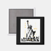 Nyc New York Brooklyn Bridge Liberty Statue Mens _ Magnet (Vorderseite/Rückseite)
