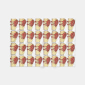 NYC New York Cherry Cheesecake Slice Food Dessert Fleecedecke (Vorderseite (Horizontal))