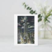 NYC, New York Chrysler Gebäude am Abend # 1 Postkarte (Stehend Vorderseite)