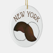 NYC New York City Black and White Cookie Keramik Ornament (Rechts)