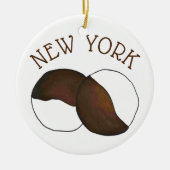NYC New York City Black and White Cookie Keramik Ornament (Vorne)