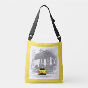 Nyc New York City Brooklyn Yellow Taxi Modisch Tragetaschen Mit Langen Trägern