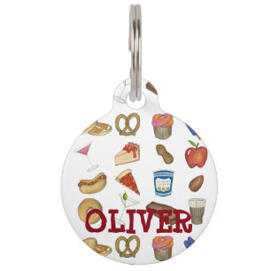 NYC New York City Foods Feinschmecker Pet Dog Tag Tiermarke