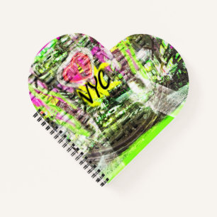NYC New York City Grafitti Neon Foto Pad Notizblock
