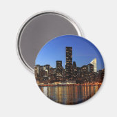 NYC New York City Manhattan Nacht Magnet (Vorderseite/Rückseite)