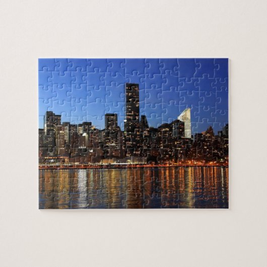 NYC New York City Manhattan Nacht Puzzle (Horizontal)
