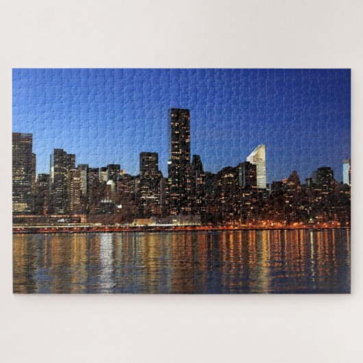NYC New York City Manhattan Nacht Puzzle (Horizontal)